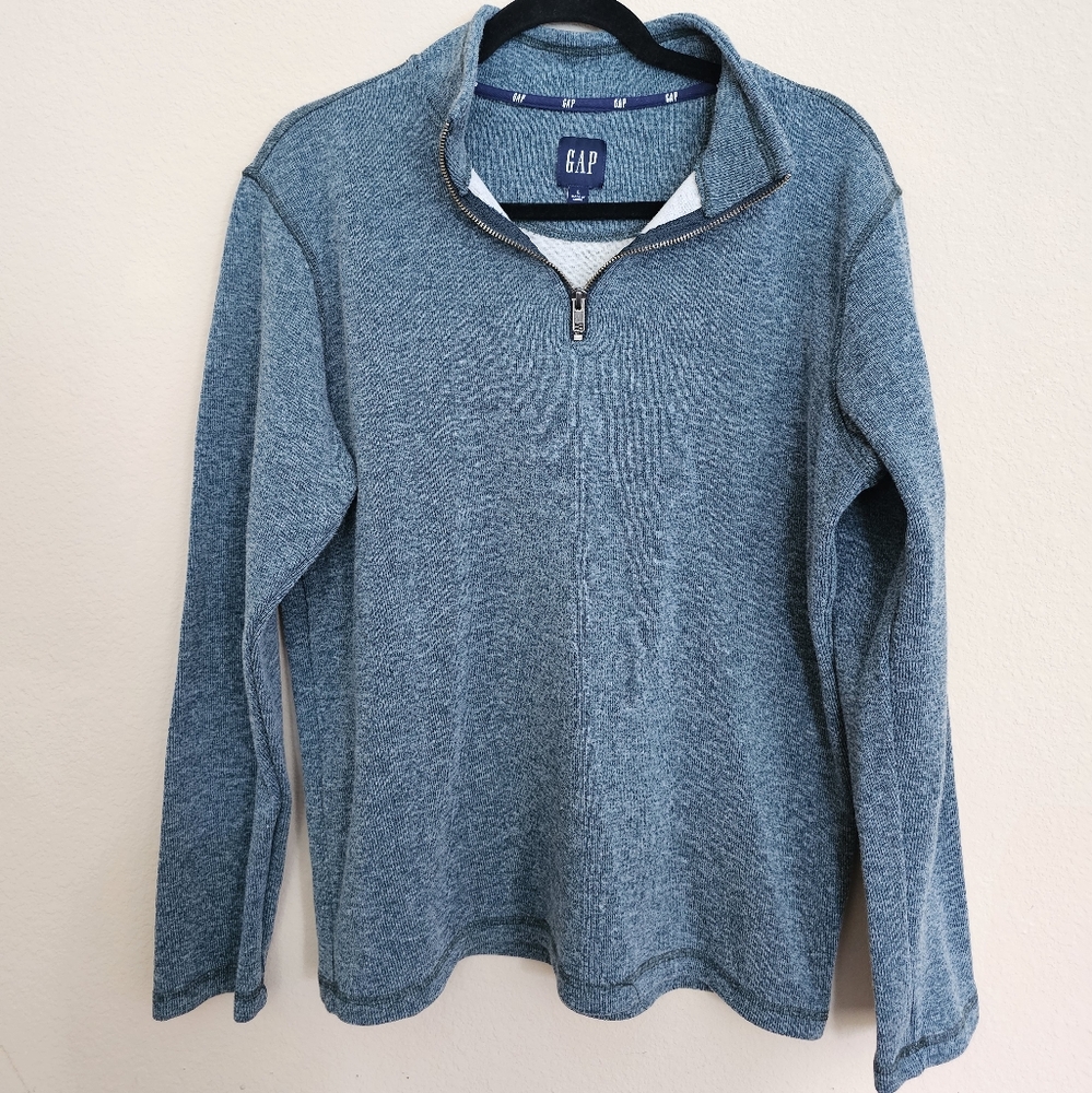GAP Men's Zip-Up Sweater in Blue